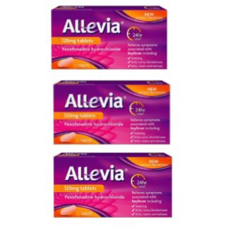 Allevia Fexofenadine 120mg - 30 Tablets x 3 Pack