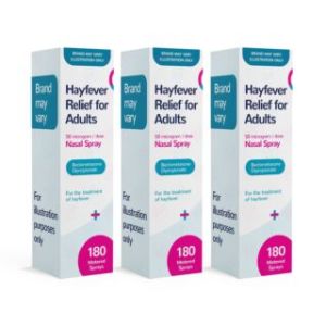 Beclometasone Hay Fever Relief Nasal Spray - 180 Dose - 3 Pack