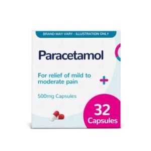Paracetamol - 32 x 500mg Capsules (Brand May Vary)