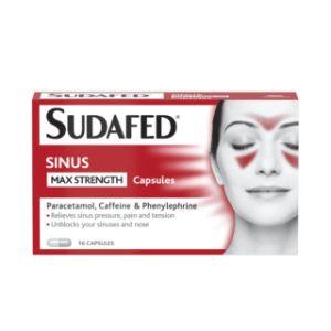 Sudafed Sinus Max Strength – 16 Capsules